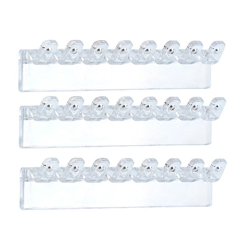 3Pack Necklace Holder, Necklace Organizer Wall Mounted with 8 Hooks, for Hanging Jewelry, Bangles, Bracelets and Rings
