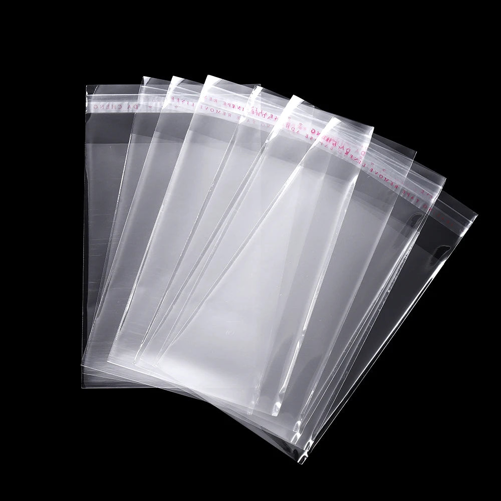 100pcs/Lot Various Models Resealable Poly Bag Transparent Opp Plastic Bags Self Adhesive Seal Jewellery Making Bag