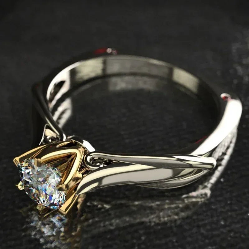 Pure 18K Gold Moissanite Ring for Women with Gemstones Couples Wedding Engagement Jewelry Valentine's Day Anniversary Gift
