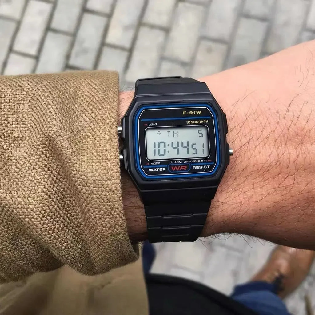 Fashion Digital Men's Watches Luxury Stainless Steel Link Bracelet Wrist Watch Band Business Electronic Male Clock Reloj Hombre