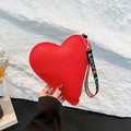 Heart Shape PU Bag Wild Student Women Handbags Shoulder Bag Female Japanese Harajuku Diagonal Crossbody Bags For Girl Pouch