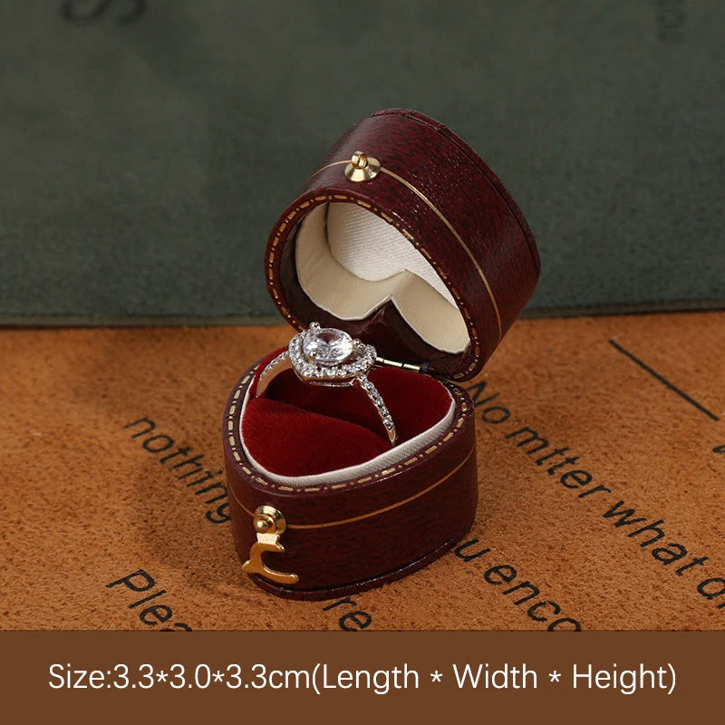 Retro Mini Ring Box High-end Diamond Ring Box Proposal Wedding Ceremony Jewelry Photograph Jewelry Props Jewelry Box