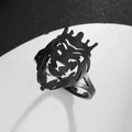 Ayatul Kursi Scripture Open Ring Quran Islamic Muslim Adjustable Ring Arabic Language Jewelry for Women Birthday Gift