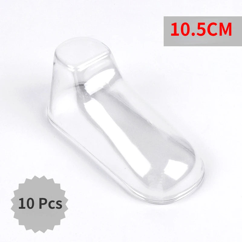 10Pcs Baby Shoe Stretcher Socks Display Stand Clear PVC Child Booties Showcase Support Frame Feet Plastic Shoe Trees