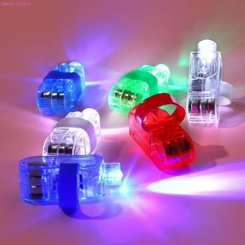 D0JC LED Finger Lights Bright Party Favor Ring Lights 10PCS Traditional Bauble Decor