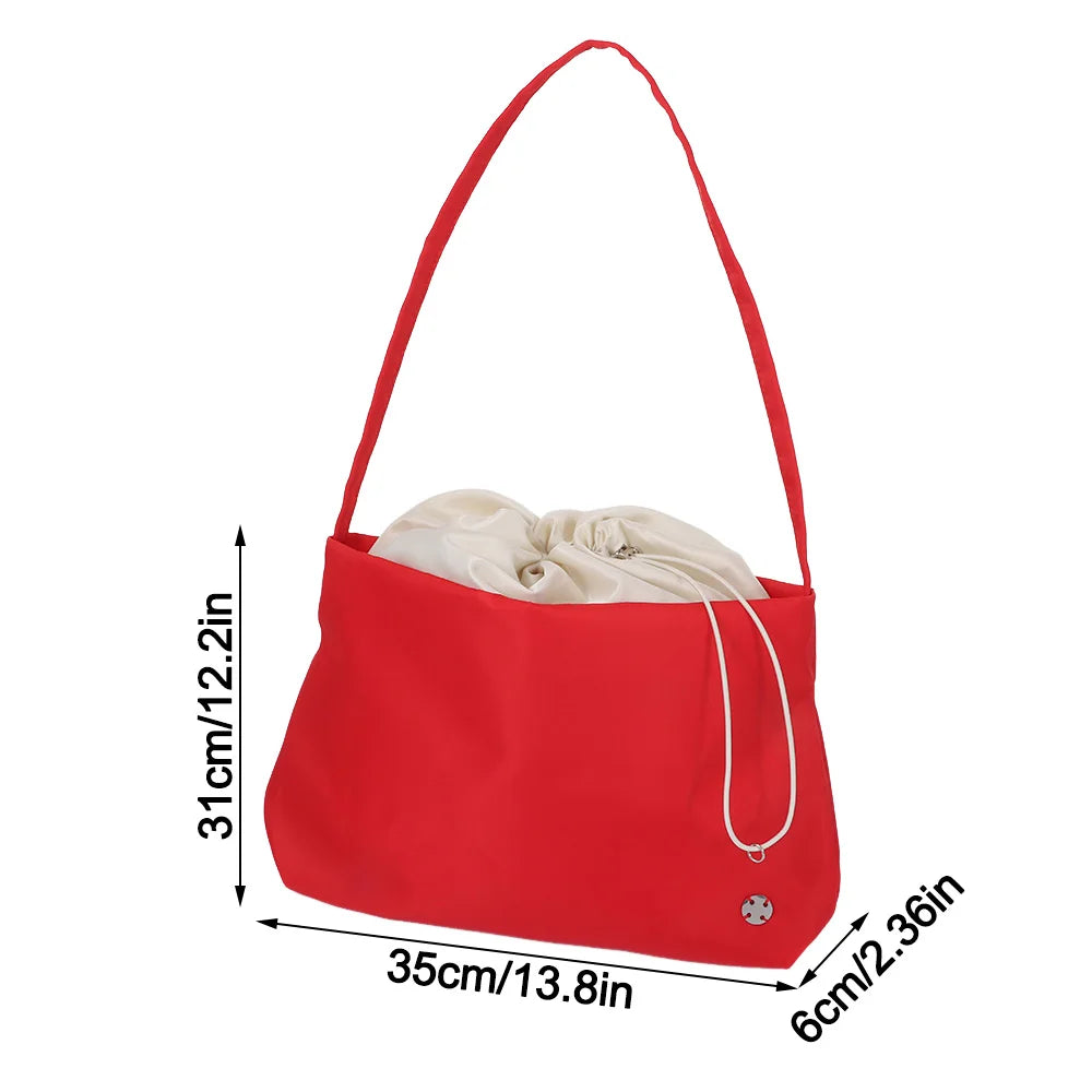Soft Surface Cloud Shaped Shoulder Bag Nylon Double Strap Crossbody Bags Large Capacity Cloud Shaped Women's Tote Bag
