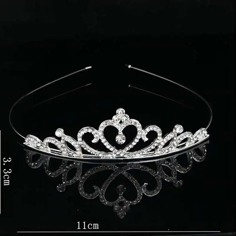 Women's Hair Crown Bridal Wedding Tiara Hair Ornament Girls Rhinestone Crystal Tiara Fashion Alloy Hair Jewelry Gift