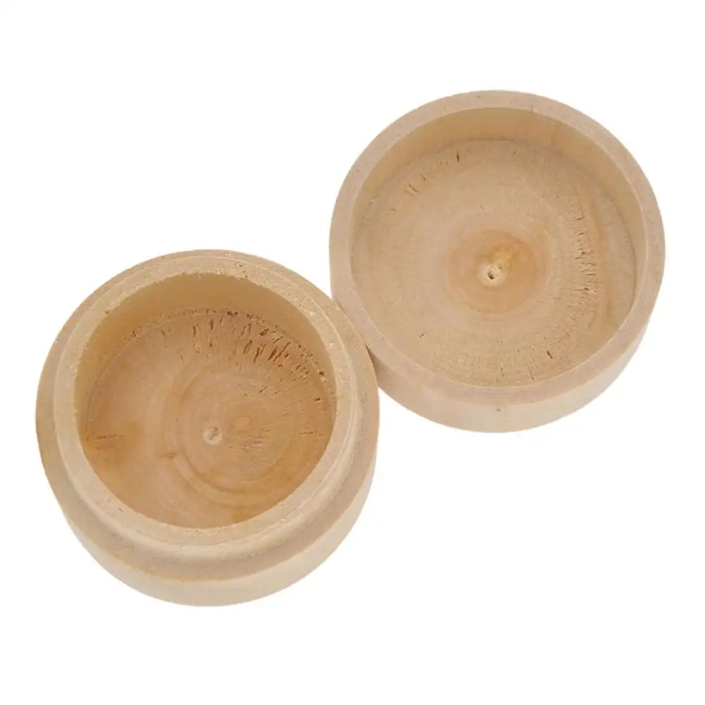 Ring Storage Case Jewelry Box Mini Round Solid Wood Ring Case for Female Jewelry Organizer