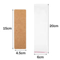 10/30/50 Sets Kraft Bookmark Sleeve Holder Blank Display Cards with OPP Bags for Gift Small Business Selling Packaging Supplies