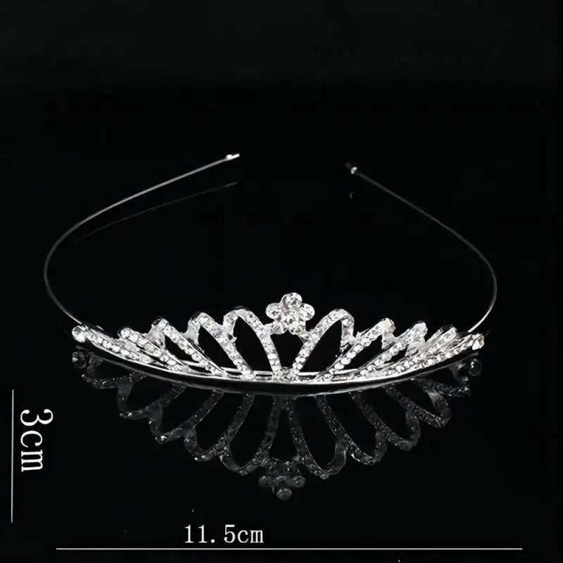 Women's Hair Crown Bridal Wedding Tiara Hair Ornament Girls Rhinestone Crystal Tiara Fashion Alloy Hair Jewelry Gift