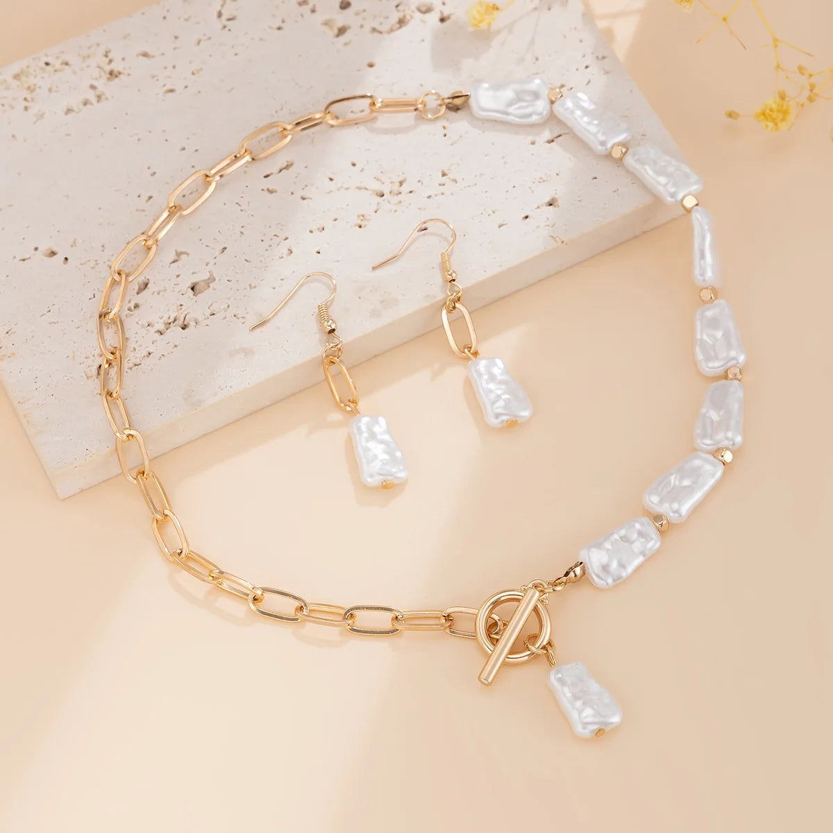Boho Pearl Necklace Set