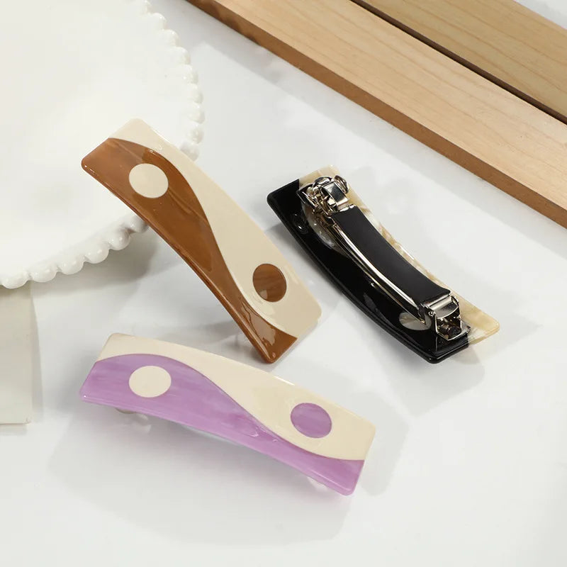 New Design Retro National Style Headdress Tai Chi Gossip Catch Yin Yang Geometric Hair Clip Claw For Women Headwear Accessorie