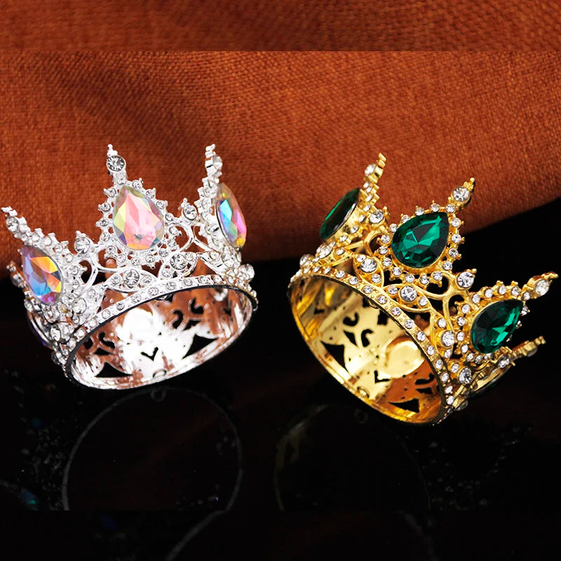 Princess Small Tiaras for Bridal Wedding Flower Decoration Cake Crown Topper Women Birthday Gift Diadem Jewelry Accessories