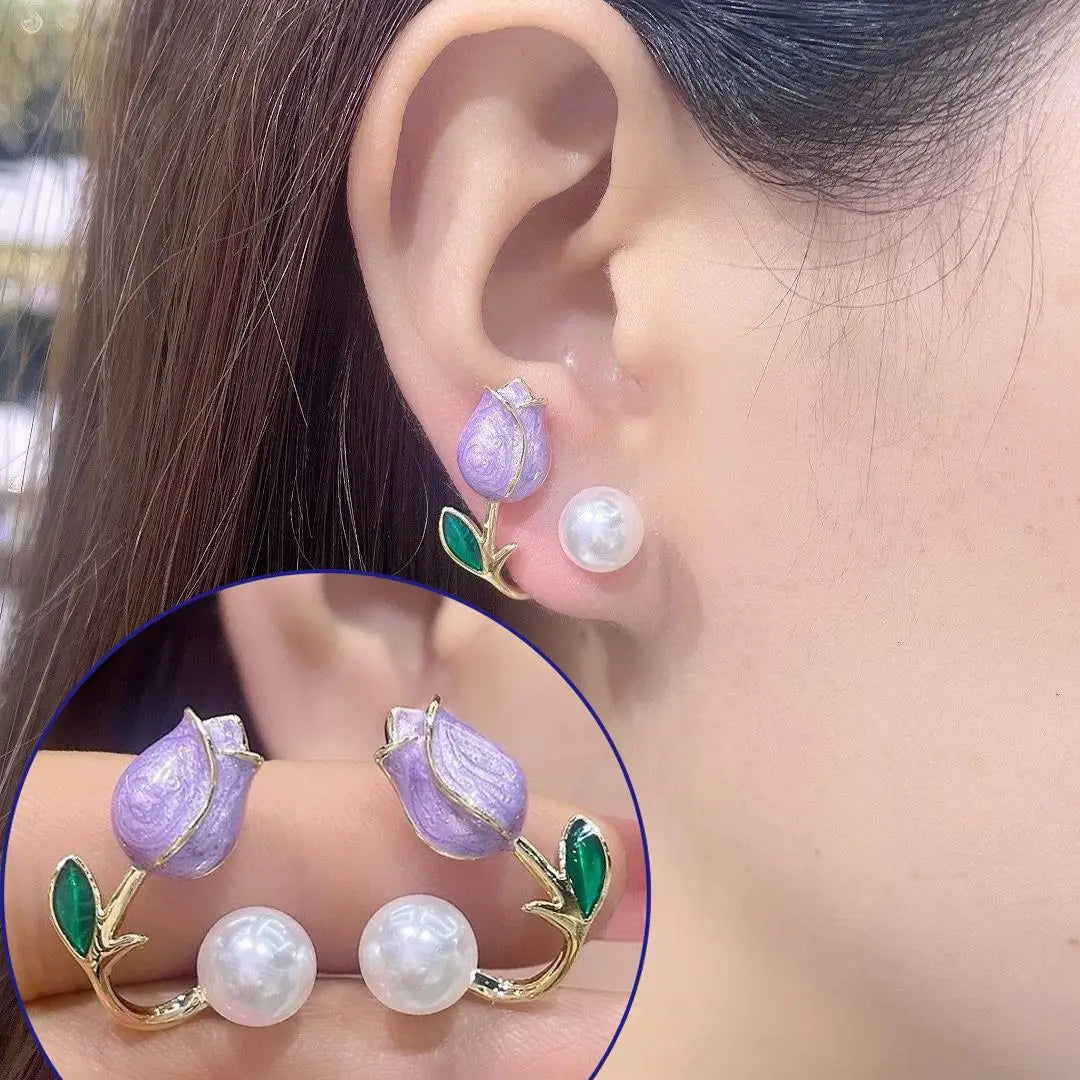 Green Crystal Butterfly Earrings