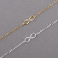 Kinitial Tiny Rhinestones Infinity 8 Anklets For Women Bracelets Summer Barefoot Sandals Jewelry On Foot Leg