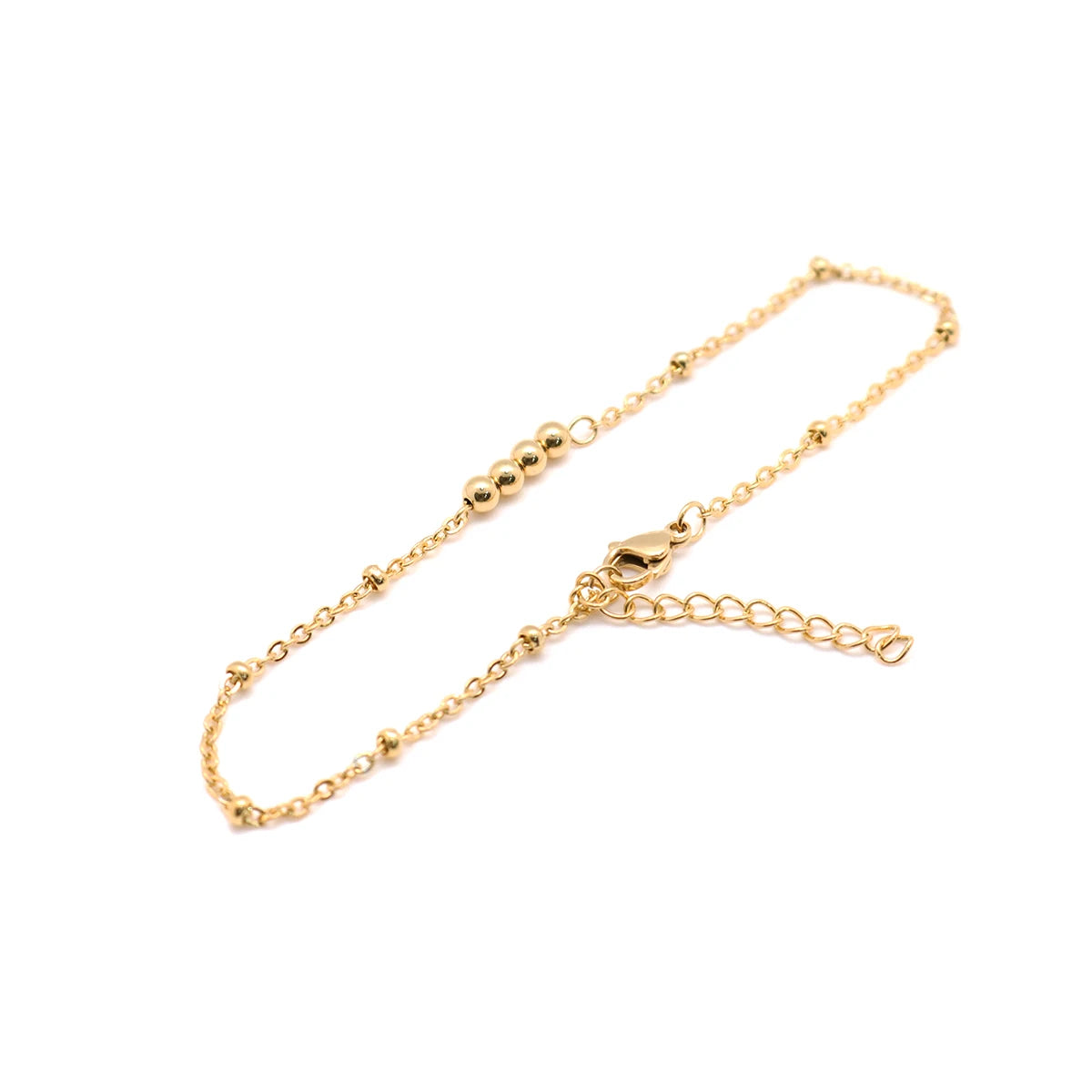 304 Stainless Steel Anklet Gold Color Chain Anklets For Women on the foot Jewelry Summer Party leg Gifts Adjustable ,1 Piece