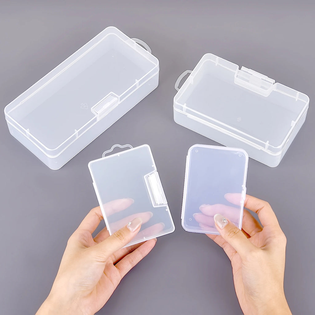 Small Rectangular Plastic Box Storage Boxes Polypropylene PP Parts Transparent Box Sample Packaging Box Jewelry Storage Case