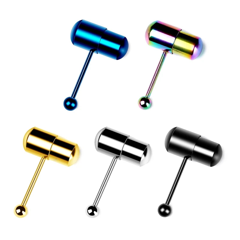 Stainless Steel Vibrating Tongue Ring Tongue Piercing Ring Vibrating Tongue Piercing Bar Body Jewelry Fashion Decoration