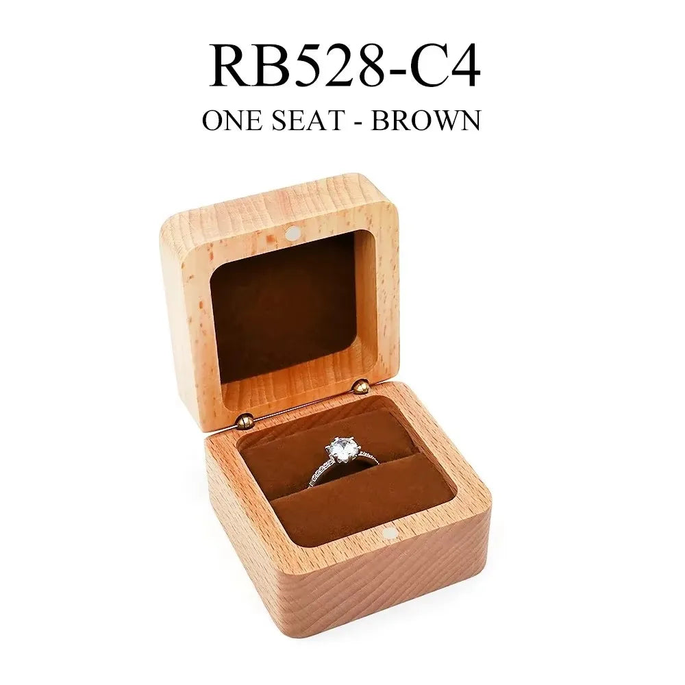Blank Wood Jewelry Box Wedding Ring Box Earring Rings Jewelry Organizer Luxury Jewelry Anniversary Gift Bracelet Package Case