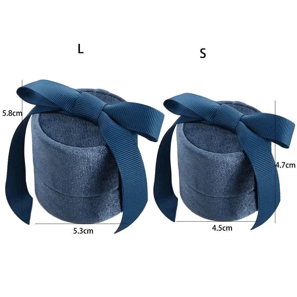 Pink Color Sweet Necklace Bowknot Wedding Velvet Displays Box Fashion Accessories Jewelry Box Jewelry Display