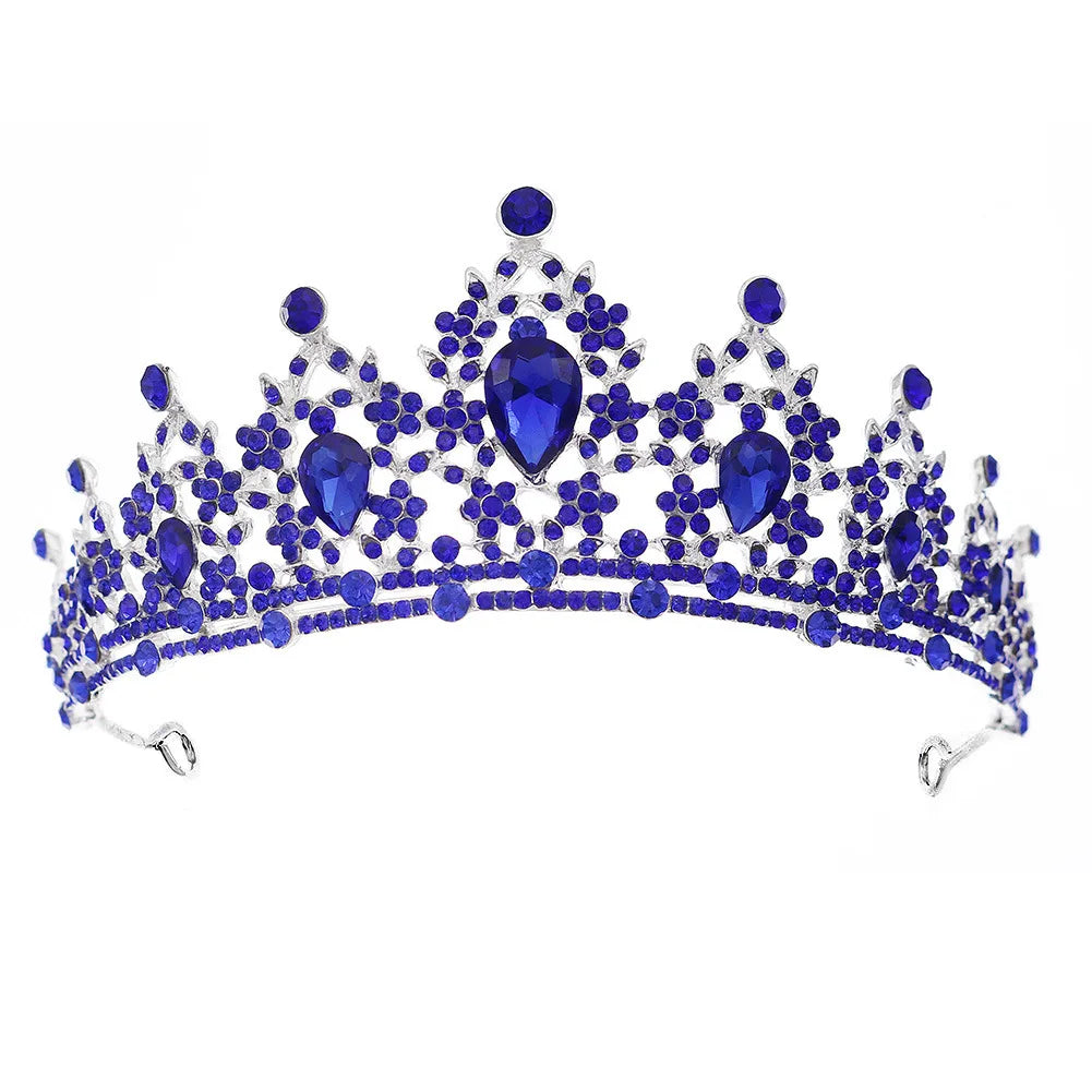 KMVEXO Baroque Vintage Princess Queen Bridal Crown Headwear Crystal Tiara For Women Wedding Crown Hair Dress Accessories