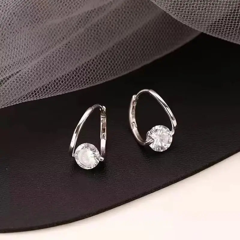 Green Crystal Butterfly Earrings