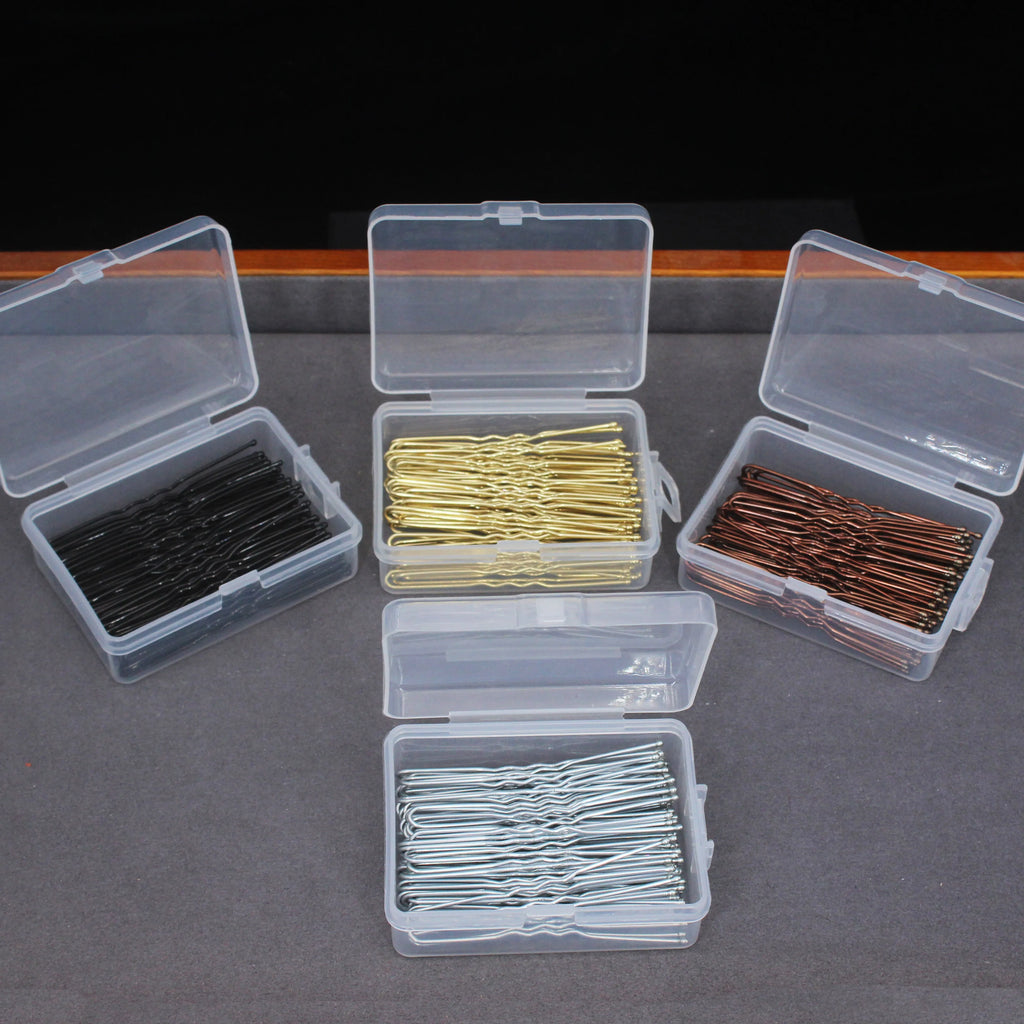 50pcs/set U Shaped Hairpins For Bun Metal Hair Clip Pins Bobby Bridal Barrettes Fashion Hair Styling Tools U Clips