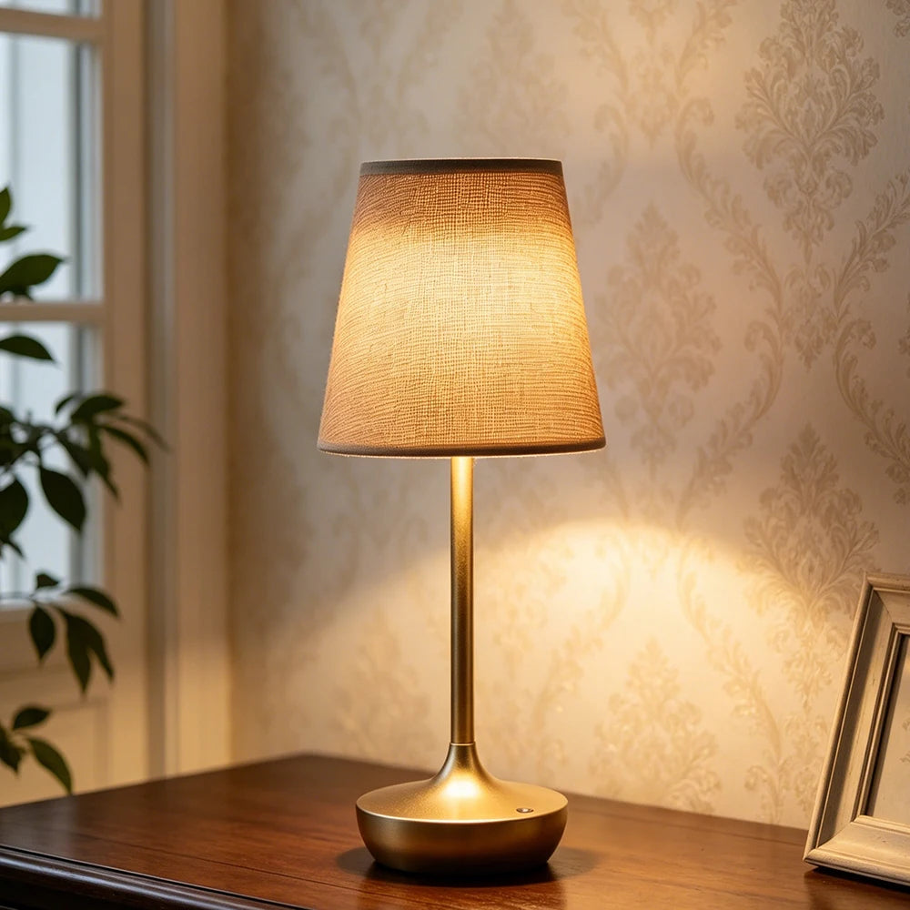 GGBingo Vintage Cloth Table Lampshade New Design Night Light for Bedroom Living Room Side Lighting