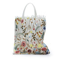 Simple Camellia Flower Embroidery Cloth Bag Lace Large Capacity Canvas Shoulder Bag Handbag Cosmetic Bag Ethnic Style Bag Girls