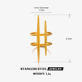 LATS New Design Fashion Pop Gold-Plated Stainless Steel Line Ring for Women Couple Personality Hip Hop Jewelry Wholesale
