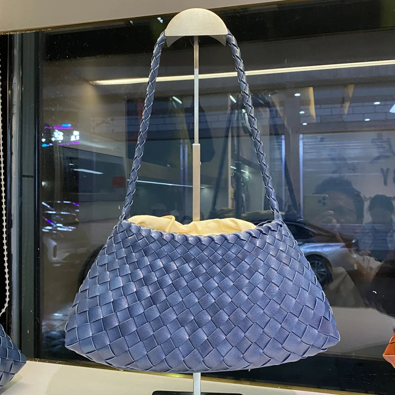 Classic Hand Woven Shell Bags For Women Luxury Designer Handbag and Purses 2025 New In PU With Inner Pocket Small Shell Shoulder
