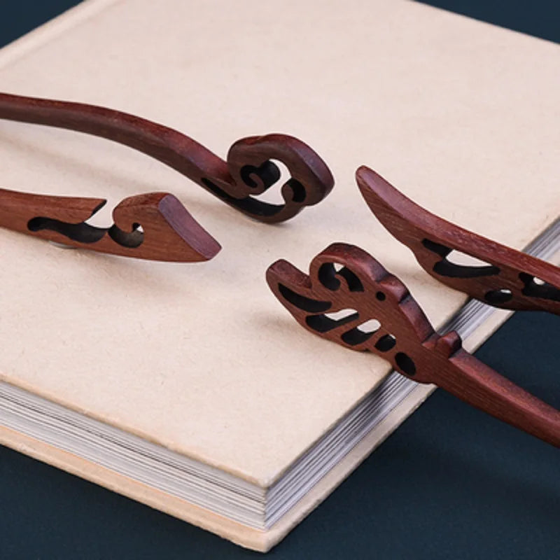 Chinese Hair Sticks Wooden Hairpins For Women Traditonal Carved Vintage Hanfu Hair Fork Ancient Chop Stick Headwear Jewelry