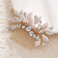 Bridal Hair Comb Pearl Tiaras for Women Wedding Hair Accessories Fashion Flower Hairpin Girl Lady Hairband Marriage Hair Jewelry
