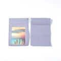 50Pcs Thick Smell Proof Mylar Bag Holographic Laser Color Plastic Packaging Pouch Jewelry Retail Storage Pouch Gift Zip Lock Bag