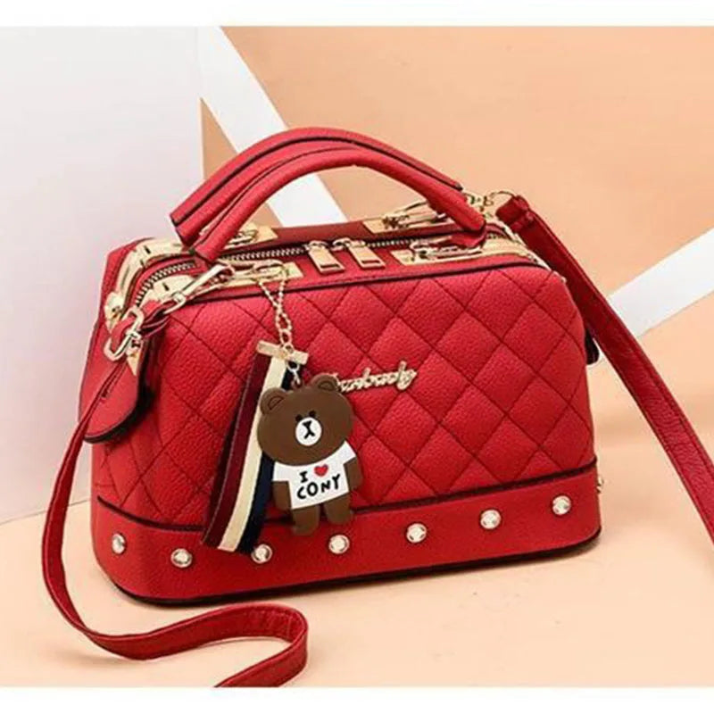 New Woman shoulder bag Large capacity Handbag for Women Crossbody bag Lychee pattern Portable bucket bag ladies messenger bags