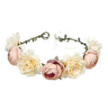 Women Girls Flower Headband Bride Flower Crown Hairband Hair Accessories Wedding Party Spring bohemia Wreath Headpiece Headwear