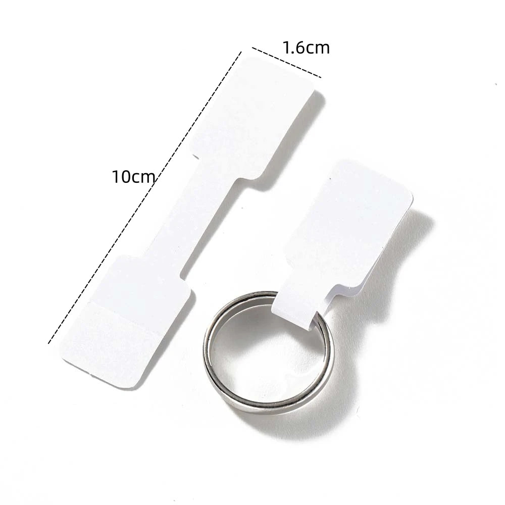 100/200pcs Rectangle Blank Jewelry Price Tag Self Adhesive Barbell Sticker Card Necklace Earring Display Repair Label Packaging