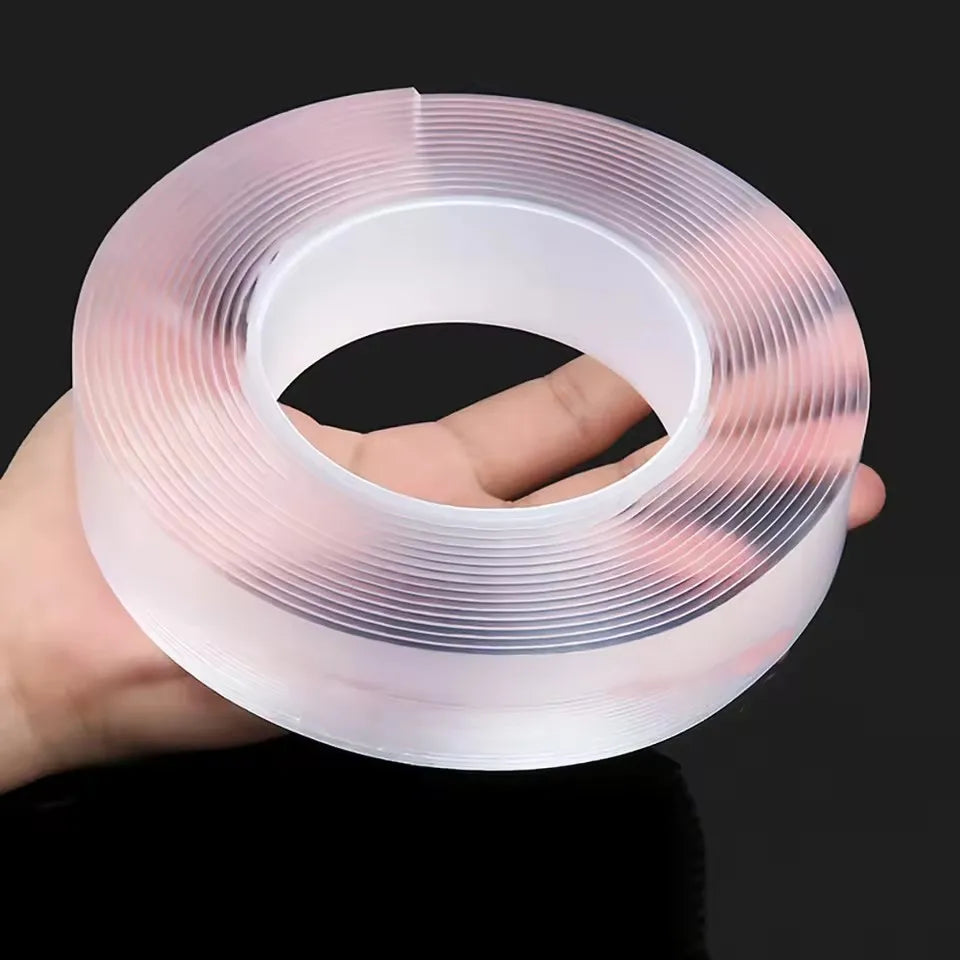 Nano Double sided Adhesive Tape Extra Strong Waterproof Transparent Traceless Tape Thickened Reusable Decorative Tape Home Tools