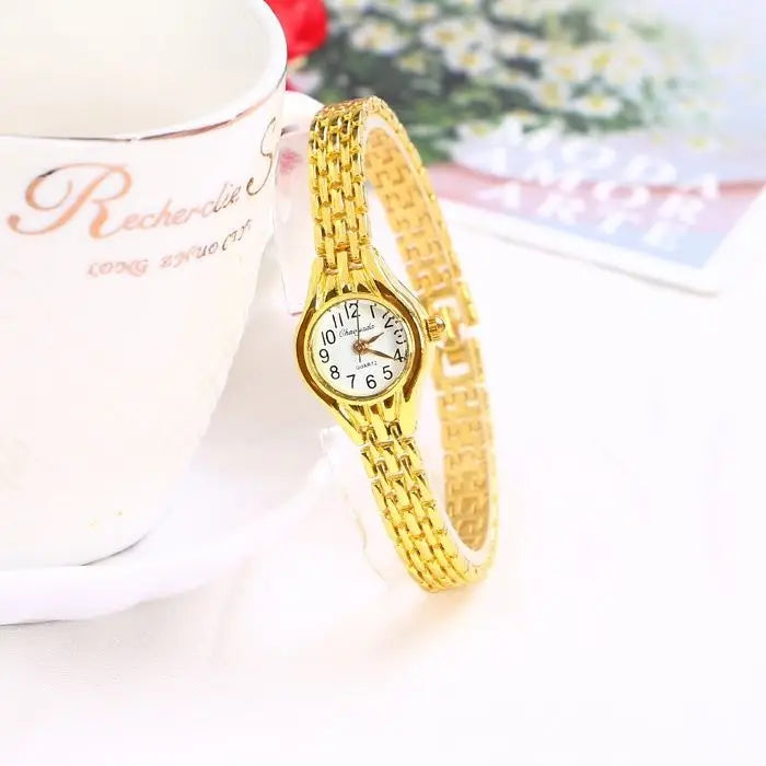 Golden Bracelet Watch For Women Small Dial Luxury Ladies Wristwatch Steel Elegant Quartz Female Clock Fashion Gift Reloj Mujer