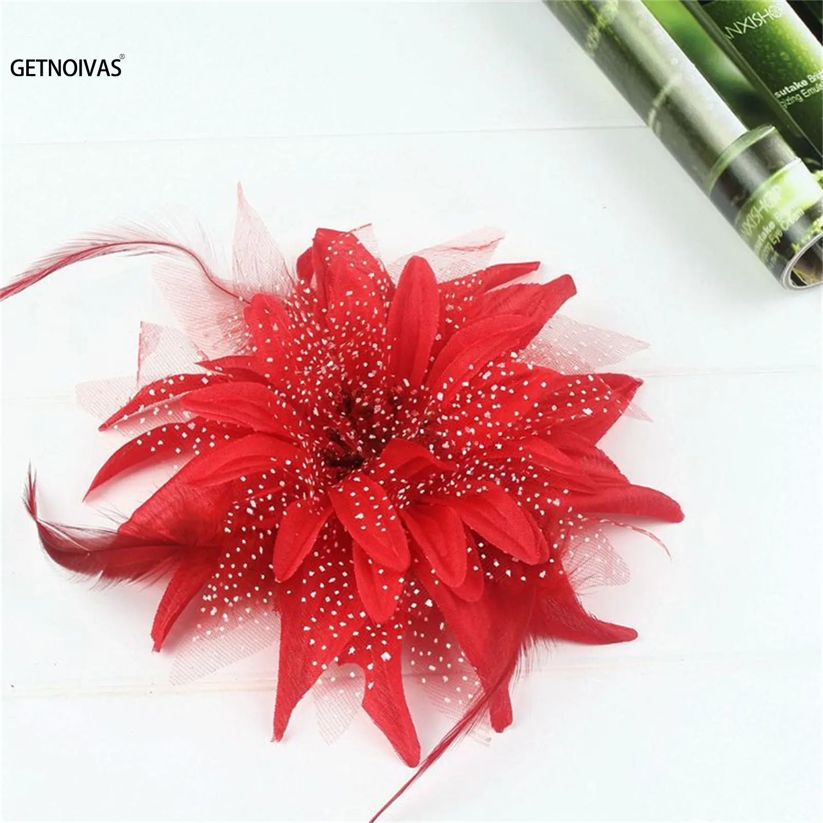 Women's Fashion Flower Feather Beads Corsage Hair Clip Bridal Hairband Bride Barrettes Hair Accessories For Party Dancing