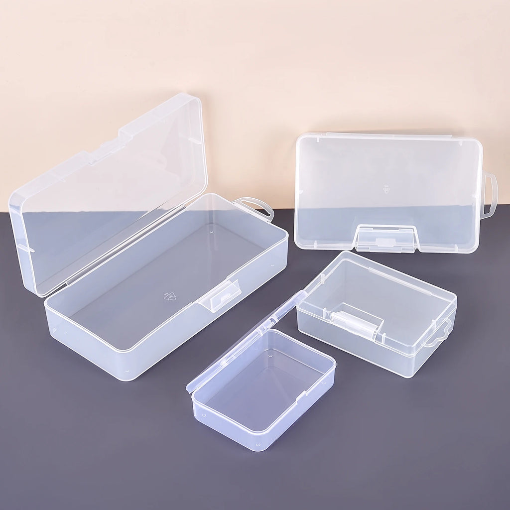 Small Rectangular Plastic Box Storage Boxes Polypropylene PP Parts Transparent Box Sample Packaging Box Jewelry Storage Case