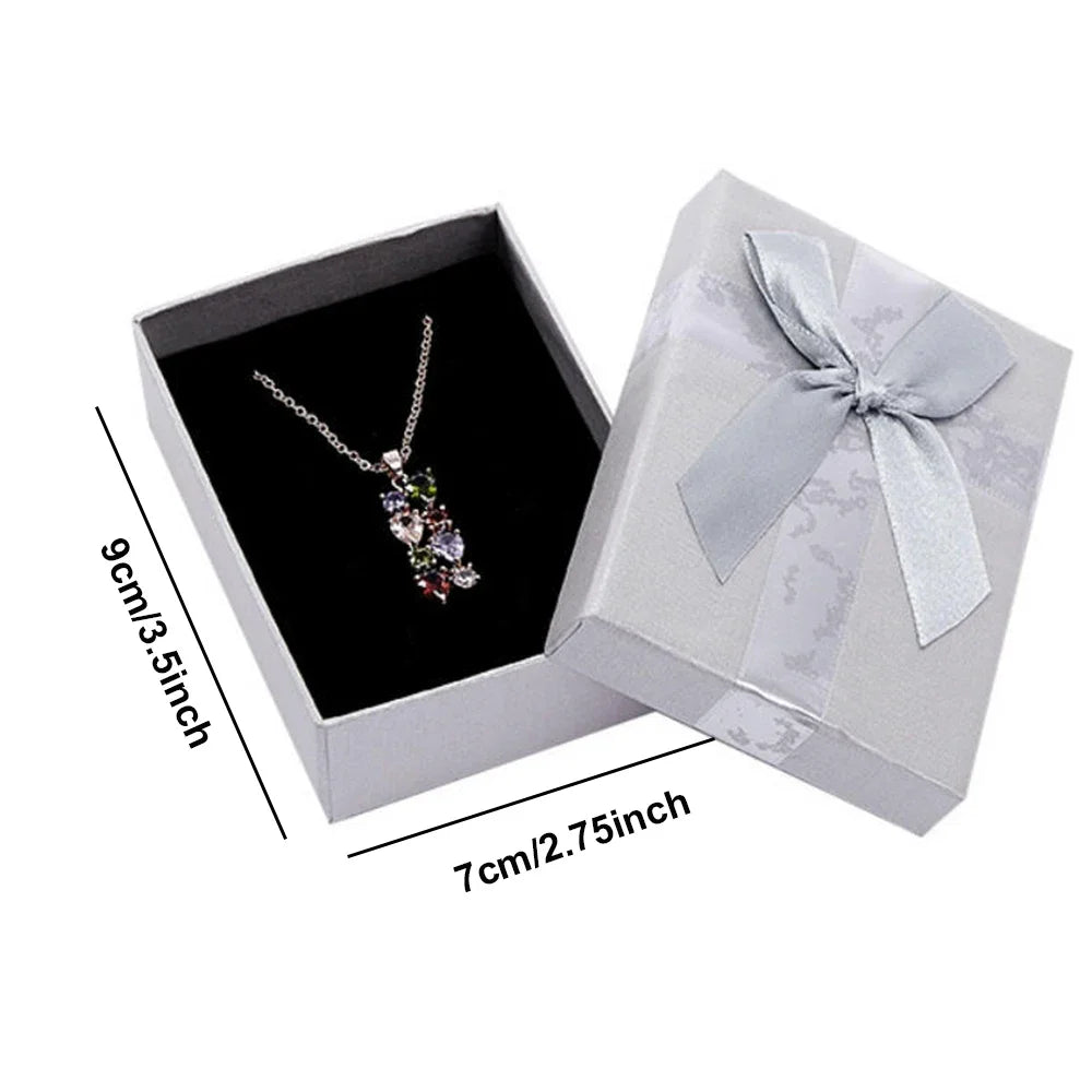 1Pc Thick Kraft Paper Drawer Jewelry Box With Sponge Greet Card for Necklace Bracelet Ring Gift Box Jewelry Packaging Box Joyero