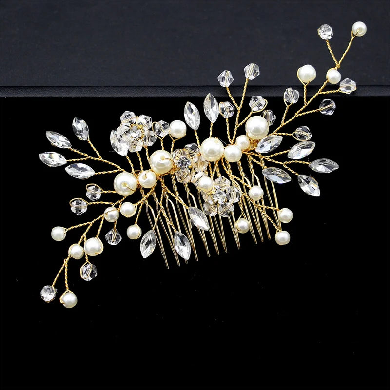 Pearl Rhinestone Wedding Hair Combs Hair Accessories For Women Accessories Hair Ornaments Jewelry Bridal Headpiece