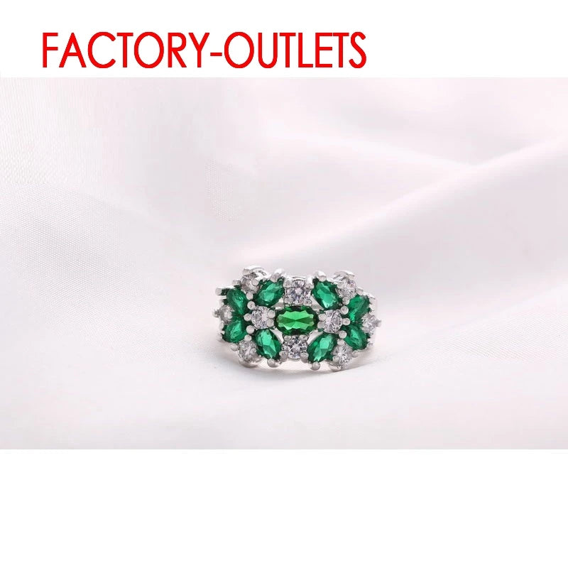 925 Sterling Silver Bridal Ring Fashion Jewelry Cubic Zirconia Prong Setting Best Gift For Women Girls Engagement Anniversar