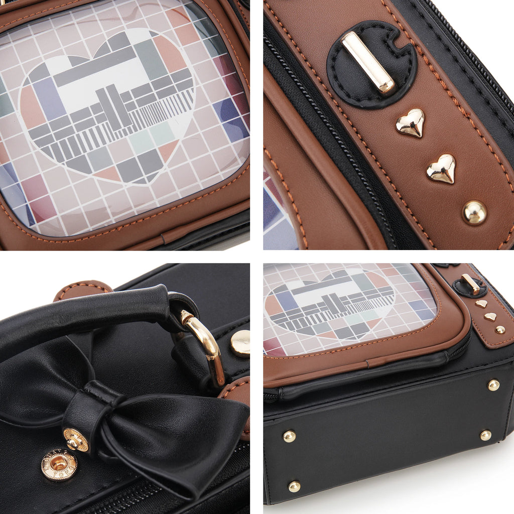 Novelty Tv Shape Ita Bag Retro Television Women Shoulder Bag Design Ita Backpack with Inserts Girls Crossbody Bag
