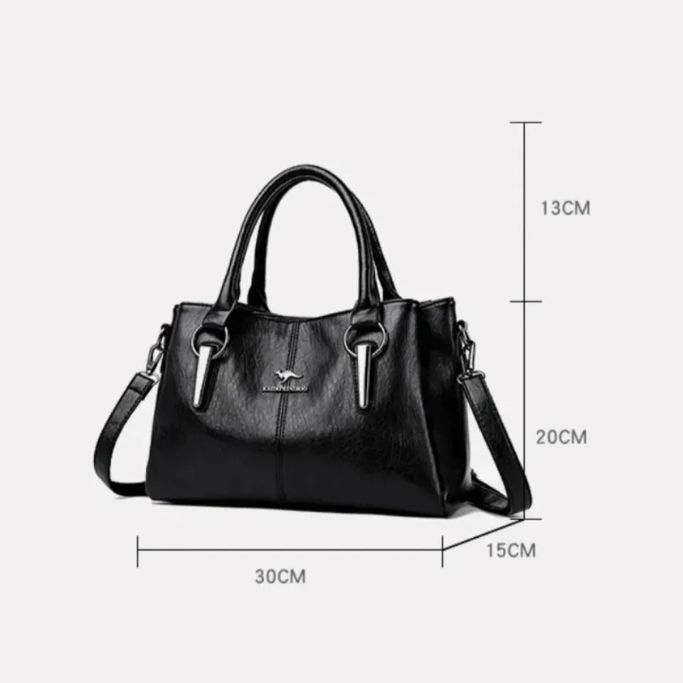 Genuine 3 Layers High Quality Soft Leather Ladies Shoulder Crossbody Bags for Women Luxury Handbags Women Bags Designer
