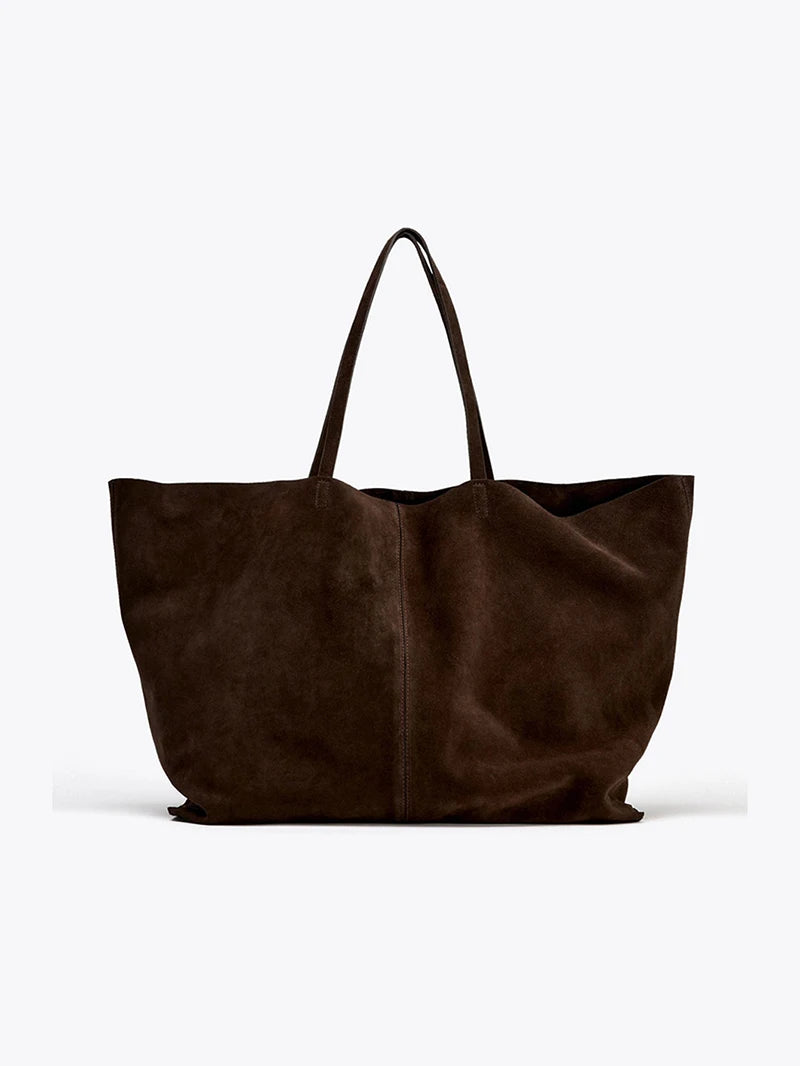 Women's Large Suede Bag Luxury Designer New Tote Bag for Everyday Style Large Capacity Fashion Shoulder Handbag for Ladies