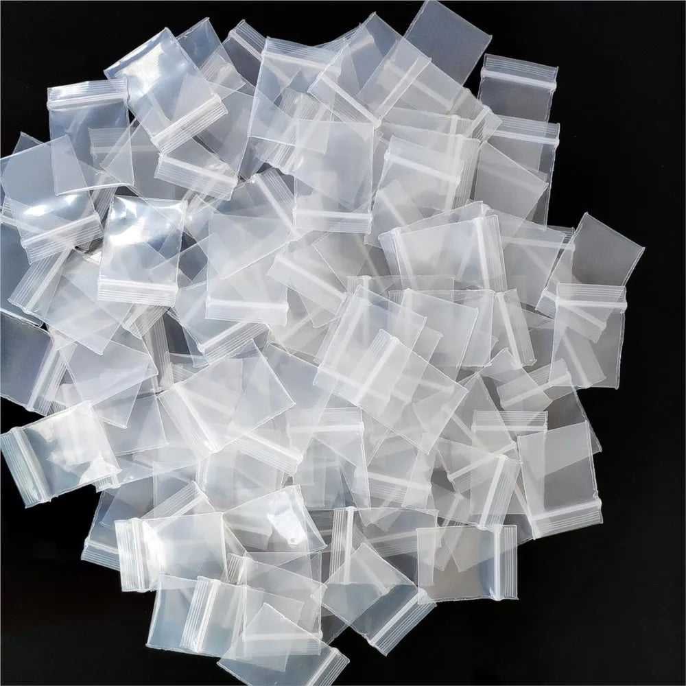 100/300/500Pcs Plastic Transparent Ziplock Bags Food Packaging Jewelry Packing Pouches For Jewelry Display Storage Bag Wholesale