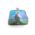 Blue 8.8 CM Madonna Clip Buckle Rosary Bag Holy Relic Gift Bag Coin Purse
