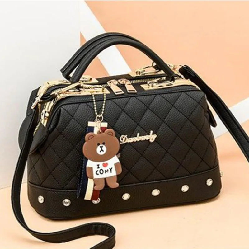 New Woman shoulder bag Large capacity Handbag for Women Crossbody bag Lychee pattern Portable bucket bag ladies messenger bags